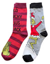 DR. SEUSS HOW THE GRINCH STOLE CHRISTMAS Men’s 2 Pair Of Socks ‘OLD GRINCHY CLAUS IS BACK’ - Novelty Socks And Slippers