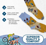 FOOZYS Brand Men’s MOUNTAIN BIKING 2 Pair Of Socks - Novelty Socks And Slippers