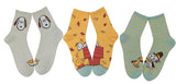 PEANUTS Ladies THANKSGIVING 3 Pair Of Socks PILGRIM SNOOPY & WOODSTOCK With TURKEY - Novelty Socks And Slippers