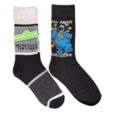 SESAME STREET Men’s 2 Pair Of COOKIE MONSTER Socks ‘ALL ABOUT THE COOKIE’