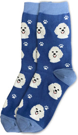 WHITE POODLE Dog Adult Unisex Socks By E&S Pets Choose Style