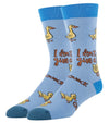 I DON’T GIVE A QUACK Men’s Yellow Duck Socks Oooh Yeah Brand - Novelty Socks And Slippers