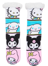 SANRIO HELLO KITTY Ladies Sherpa Lined Gripper Bottom Slipper Socks - Novelty Socks And Slippers
