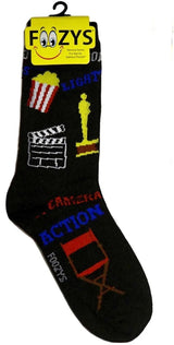 FOOZYS Brand Ladies HOLLYWOOD Socks OSCAR, POPCORN, DIRECTOR CHAIR - Novelty Socks And Slippers