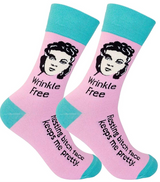 FUNATIC Brand Unisex WRINKLE FREE RESTING BITCH FACE KEEPS ME PRETTY Socks - Novelty Socks And Slippers