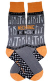 FOOT TRAFFIC Brand Men’s MECHANIC Socks ‘MECHANIC AT WORK’ - Novelty Socks And Slippers