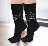 WHAT’D YOU SAY Brand Unisex ‘BITCHCRAFT THE ART OF PISSING PEOPLE OFF WHILE SMILING’ Socks - Novelty Socks And Slippers