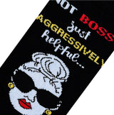 COOL SOCKS Brand Unisex NOT BOSSY JUST AGGRESSIVELY HELPFUL Socks - Novelty Socks And Slippers
