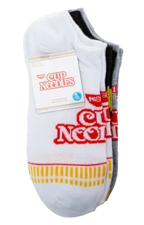 CUP NOODLES Soup Ladies 5 Pair Of Low Show Socks ‘RIP. POUR. SLURP.’ - Novelty Socks And Slippers