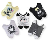 DISNEY THE NIGHTMARE BEFORE CHRISTMAS Ladies 5 Pair Of No Show Socks JACK SKELLINGTON - Novelty Socks And Slippers