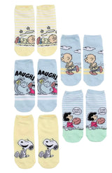 PEANUTS Ladies 5 Pair Of No Show Socks LUCY & CHARLIE BROWN FOOTBALL - Novelty Socks And Slippers