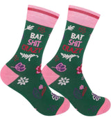 BAT SHIT CRAZY Adult Unisex Socks FUNATIC Brand - Novelty Socks And Slippers
