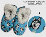 SIBERIAN HUSKY Dog Ladies Non-Slip Slippers COMFIES BRAND By E&S Pets - Novelty Socks And Slippers