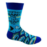 WOMEN WANT ME FISH FEAR ME Men’s FISHING Socks FABDAZ Brand - Novelty Socks And Slippers