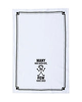 HEY NOW Brand By Fabdaz MANY HAVE EATEN HERE, FEW HAVE DIED Kitchen Tea Towel - Novelty Socks And Slippers