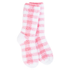 PINK GINGHAM CHECK Ladies Soft Cozy Socks WORLD’S SOFTEST SOCKS Brand MADE IN THE USA! - Novelty Socks And Slippers