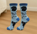 BLACK LABRADOR Dog Adult Unisex Socks By E&S Pets Choose Style