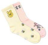 DISNEY Winnie The Pooh Ladies 2 Pair Of Socks With PIGLET & HONEY BEES