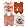 Disney Winnie The Pooh Ladies 4 Pair Of Fuzzy Warm Halloween Low Cut Socks