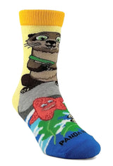 OTTER ON A ROCK Kids Unisex Socks (Choose Size) Sock Panda Brand - Novelty Socks And Slippers