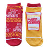 NISSIN CUP NOODLES Ladies 2 Pair Of Ankle Socks ODD SOX Brand - Novelty Socks And Slippers