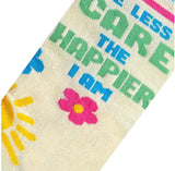 COOL SOCKS Brand Unisex THE LESS I CARE THE HAPPIER I AM Socks - Novelty Socks And Slippers