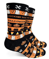 GROOVY THINGS CO. Men’s I FUCKING LOVE HALLOWEEN Socks - Novelty Socks And Slippers