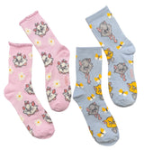 DISNEY THE ARISTOCATS Ladies 2 Pair Of Socks Marie, Toulouse, Berlioz - Novelty Socks And Slippers