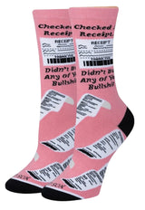 COOL SOCKS Brand Unisex CHECKED MY RECEIPT DIDN’T BUY ANY OF YOUR BULLSHIT Socks - Novelty Socks And Slippers