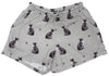 COMFIES Brand LOUNGE PJ SHORTS Ladies SILVER/GRAY TABBY CAT By E&S PETS - Novelty Socks And Slippers