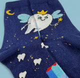 TOOTH FAIRY Unisex Kids Socks Age 3-5 Sock Panda Brand - Novelty Socks And Slippers