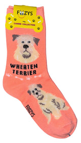 FOOZYS Brand Ladies WHEATEN TERRIER Dog Socks - Novelty Socks And Slippers