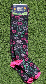 FUCK AROUND & FIND OUT Ladies 15-20 mmHg Compression Socks GROOVY THINGS Brand - Novelty Socks And Slippers