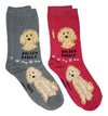 GOLDENDOODLE DOG Ladies 2 Pair Of Socks FOOZYS Brand