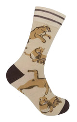 COUGAR MOUNTAIN LION Adult Unisex Socks FUNATIC Brand - Novelty Socks And Slippers