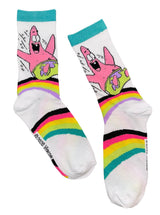 SPONGEBOB SQUAREPANTS Ladies PATRICK PRIDE Socks With RAINBOWS - Novelty Socks And Slippers