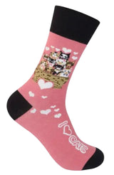 FUNATIC Brand Unisex I LOVE CATS Socks - Novelty Socks And Slippers