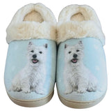 SNUGGS Memory Foam WESTIE Dog Non Slip Slippers By E&S Pets (Choose Size) - Novelty Socks And Slippers