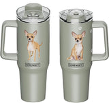 Dog & Cat Stainless Steel Ultimate 40 Oz. Tumbler Hot & Cold Travel Mug By E&S Pets (Choose Breed) - Novelty Socks And Slippers