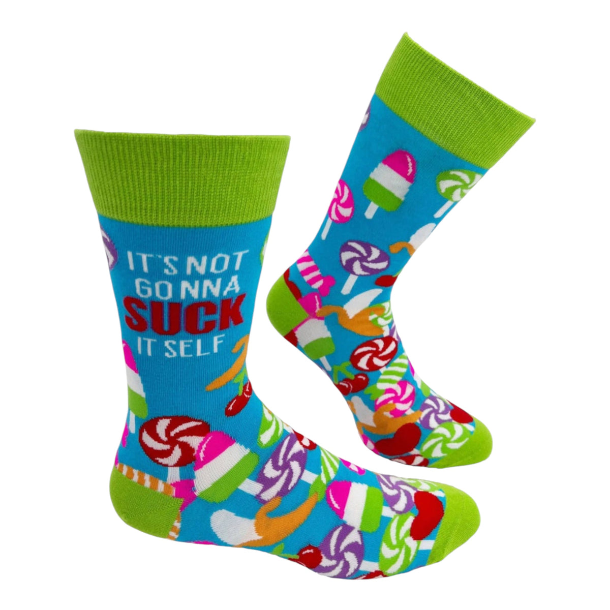 IT’S NOT GONNA SUCK ITSELF Men’s Lollipops & Ice Pops Socks Fabdaz Brand