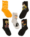 DISNEY HOCUS POCUS Kids 5 Pair Of HALLOWEEN Socks ‘IT’S JUST A BUNCH OF HOCUS POCUS’ - Novelty Socks And Slippers