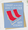 Sassy Retirement Greeting Card CONGRATS ON NO LONGER HAVING TO GIVE A FUCK HAPPY RETIREMENT - Novelty Socks And Slippers