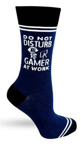 HEY NOW Brand By Fabdaz Unisex Socks DO NOT DISTURB GAMER AT WORK - Novelty Socks And Slippers