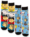PEANUTS Gang Men’s 2 Pair Of Socks CHARLIE BROWN, LINUS, LUCY, SNOOPY - Novelty Socks And Slippers