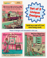 FUNNY MENOPAUSE SAYINGS Set Of 3 Swedish Dishcloths ‘MY HORMONES LEFT & TOOK MY ABILITY TO TOLERATE BULLSHIT WITH THEM’