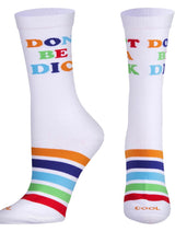 COOL SOCKS Brand Unisex DON’T BE A DICK Socks Size Medium - Novelty Socks And Slippers