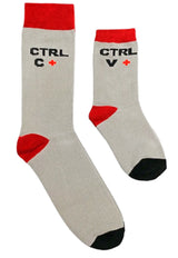 SIDEKICKS By Piero Liventi Adult & Child Sock Set CTRL + C, CTRL + V - Novelty Socks And Slippers