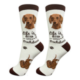 RED DACHSHUND Dog Adult Unisex Socks By E&S Pets Choose Style