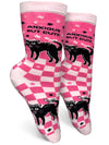 GROOVY THINGS Co. Brand Ladies BLACK CAT Socks ANXIOUS BUT CUTE - Novelty Socks And Slippers