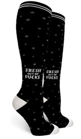 FRESH OUT OF FUCKS Ladies 15-20 mmHg Compression Socks GROOVY THINGS Brand - Novelty Socks And Slippers